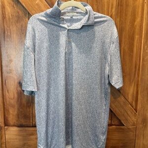 Peter Millar Gray Patterned Polo Shirt